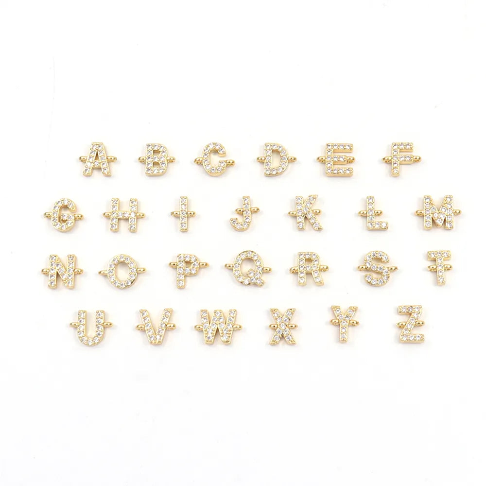Pulseira de corda ajustável com iniciais A-Z